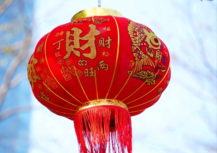 丁财两旺发财红灯笼