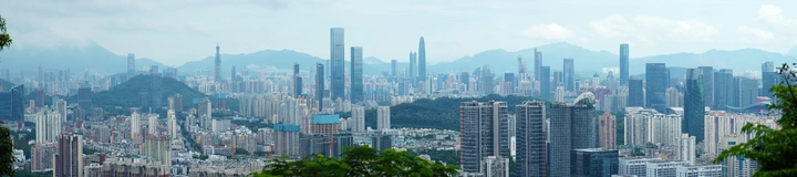 超宽画幅深圳高楼大厦全景图多图接片