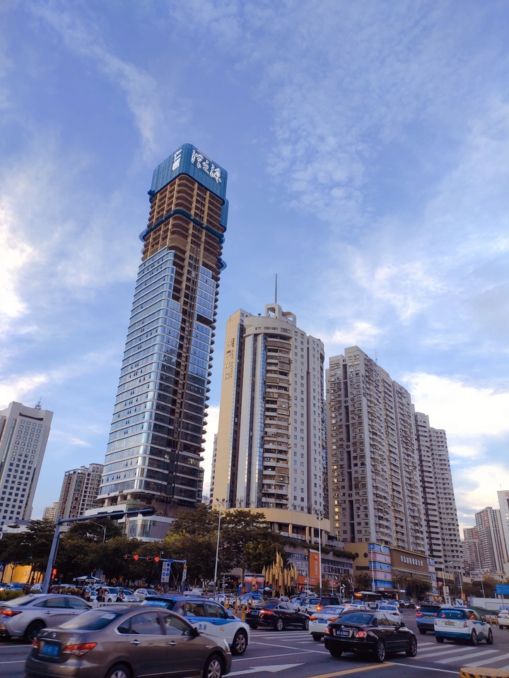 城市建设深圳高楼路口交通