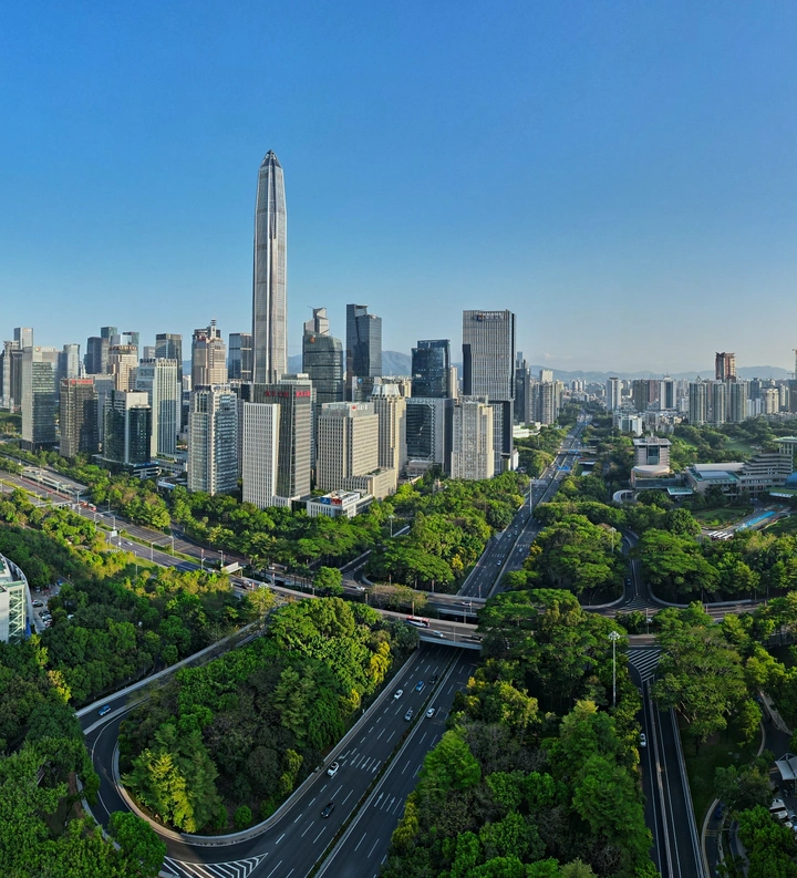 城市风光道路交通高楼大厦