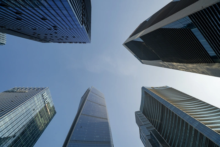 蓝天深圳前海高楼建筑