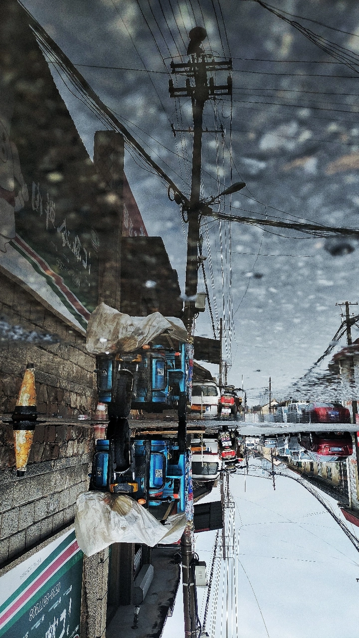 下过雨の街
