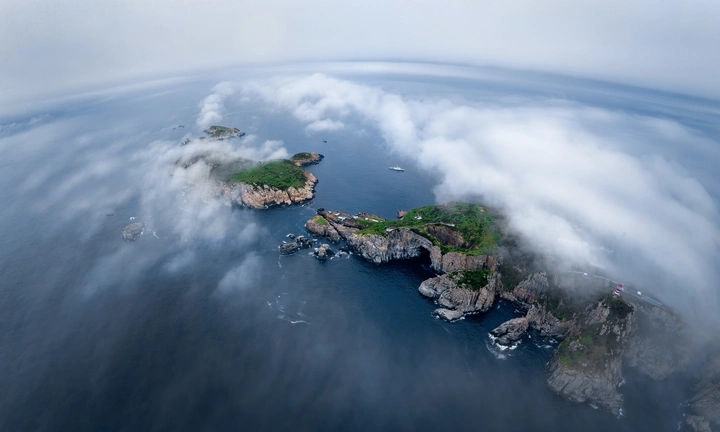 渔山岛鸟瞰图