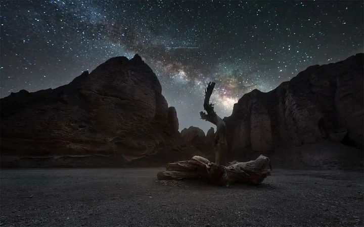 黄河石林的星空