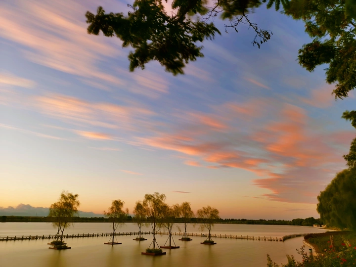 夕照黄河