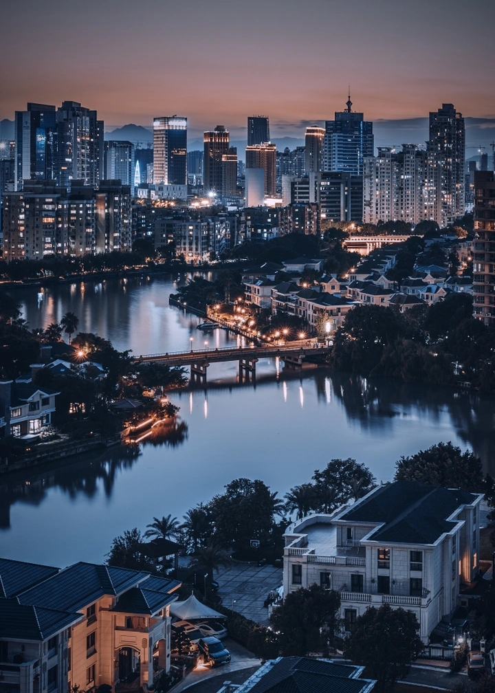 蒲州河夜色