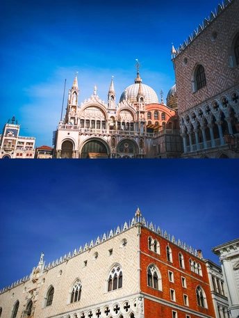 背景是天空的城市中一座大教堂的照片